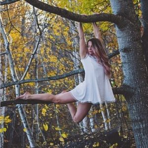 White baby doll dress.